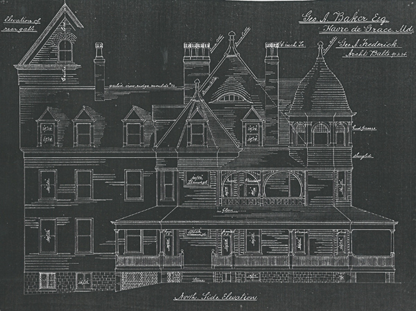 George A. Baker home blueprint